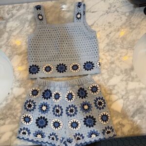 btween Blue and White Kids Matching Set